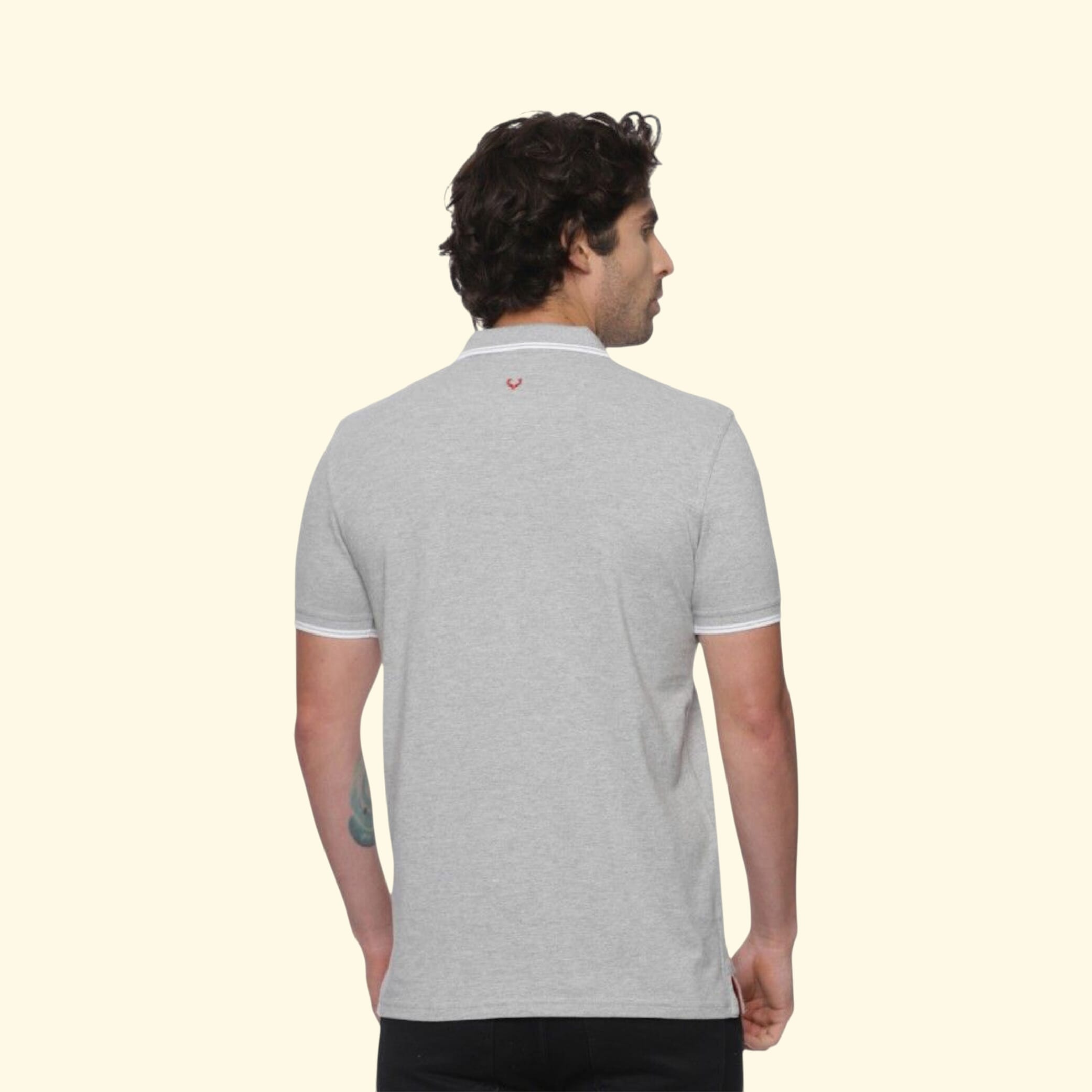 Allen Solly Polo T-shirt Men- Grey